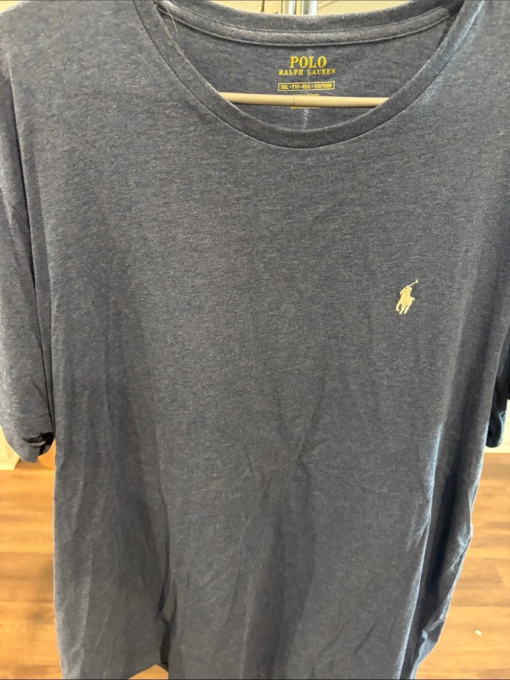 Polo by Ralph Lauren Heather Navy Short Sleeve Crewneck Tee with Yellow Pony